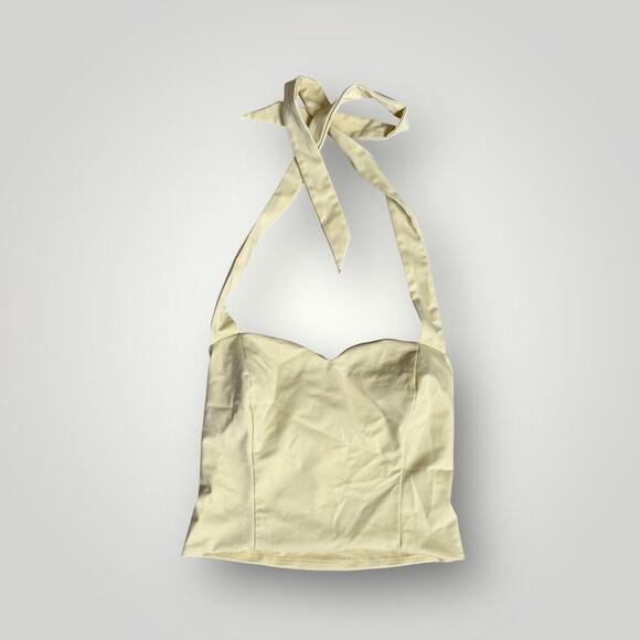 Express Light Yellow Sleeveless Top sz M - Picture 1 of 7